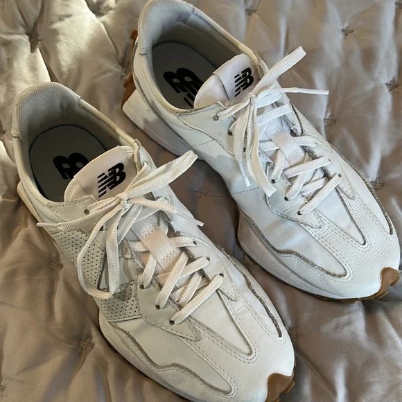 New Balance leather 327 White Sneakers - Picture 3 of 7